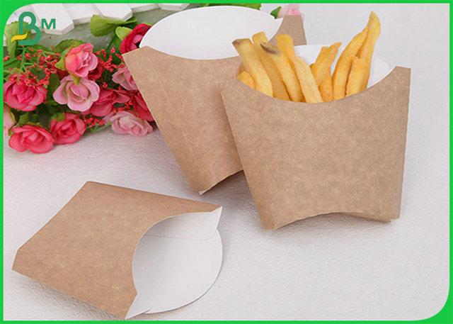 FSC Coated 250G White Back Kraft Paper For Making French Fries Box FSC Coated 250G White Back Kraft Paper For Making French Fries Box