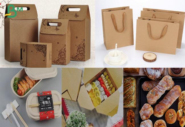 200g - 400g Unbleached Kraft Board Natural Brown Craft Street Food Package Paper 200g - 400g Unbleached Kraft Board Natural Brown Craft Street Food Package Paper