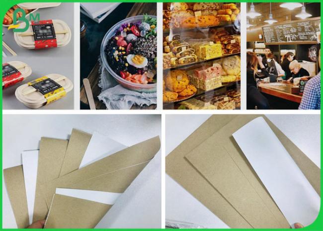 Flip Sided Kraft Paper Board White Solid surface Brown Color Back for Food Box Flip Sided Kraft Paper Board White Solid surface Brown Color Back for Food Box