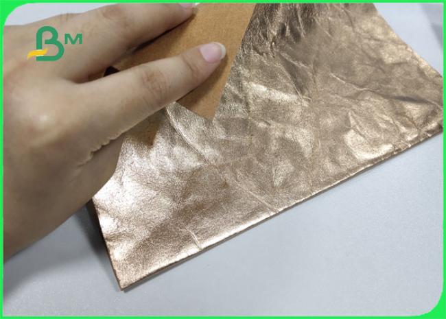 0.55mm Washable Kraft Paper Gold / Rose Gold / Green / Blue For Shiny Bags 0.55mm Washable Kraft Paper Gold / Rose Gold / Green / Blue For Shiny Bags