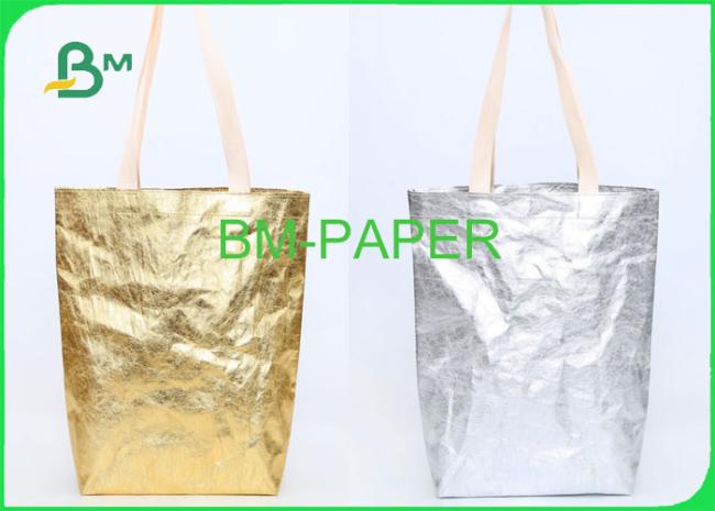 Details 0.55mm Washable Kraft Paper Gold / Rose Gold / Green / Blue For Shiny Bags Details 0.55mm Washable Kraft Paper Gold / Rose Gold / Green / Blue For Shiny Bags