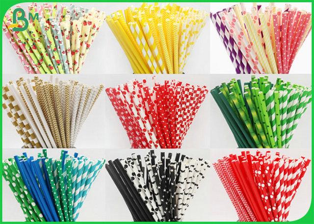 100% Safe FDA Slitted Straw Paper Roll With Colorful Pattern 100% Safe FDA Slitted Straw Paper Roll With Colorful Pattern