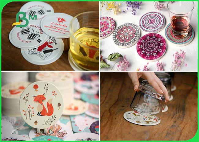High Bright 0.6mm 0.9mm 1.2mm White Water Absorbent Paper For Coaster High Bright 0.6mm 0.9mm 1.2mm White Water Absorbent Paper For Coaster