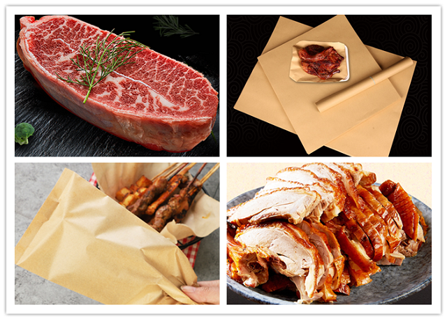 80gsm Oilproof PE Laminated Kraft Paper Reel To Roast Duck Wrapping 80gsm Oilproof PE Laminated Kraft Paper Reel To Roast Duck Wrapping
