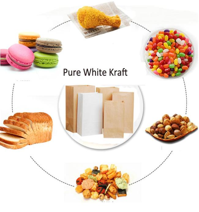 Food Grade White Kraft Paper 120g Pure Kraft Bleached Bag Sack Paper Roll Food Grade White Kraft Paper 120g Pure Kraft Bleached Bag Sack Paper Roll