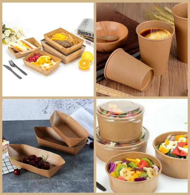 300gsm + 15g Glossy / Matte PE Coating Brown Kraft Paper For Food Trays 300gsm + 15g Glossy / Matte PE Coating Brown Kraft Paper For Food Trays