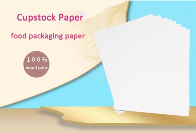 High Bulking 100% Wood Pulp Cupstock Based Paper 170 - 210 GSM Food Grade