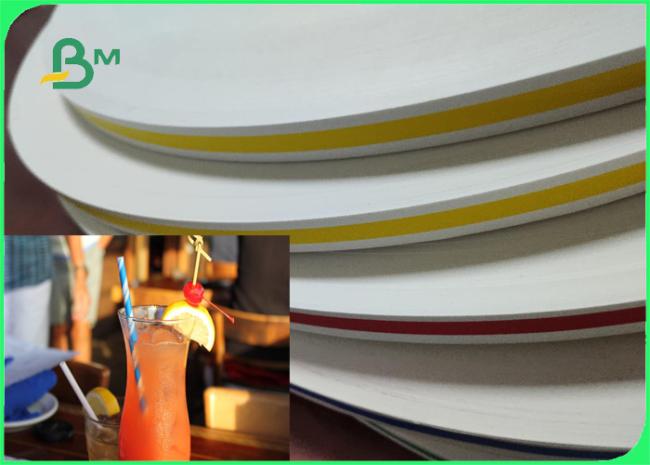 60gsm 120gsm Biodegradable Straw Paper Roll For Coffee Shop 14MM 15MM Slitted Size