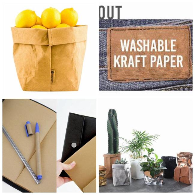 0.3MM 0.55MM 0.7MM Recyclable Colorful Kraft Paper Fabric For Shopping Bags