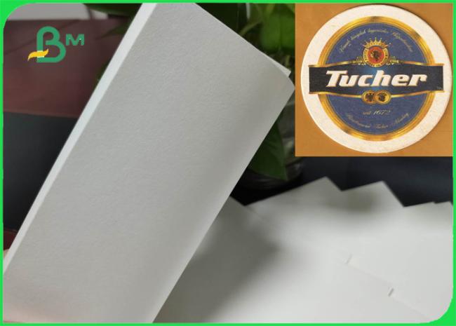 7.5inch * 7.5inch Skid Resistance Inkjet Printing Blotter Paper For Beer Coasters