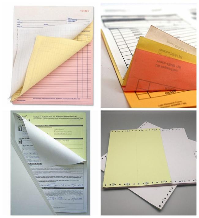 Harmless Colorful Carbonless Copy Paper Sheet 420mm * 530mm 1420mm * 1420mm Harmless Colorful Carbonless Copy Paper Sheet 420mm * 530mm 1420mm * 1420mm
