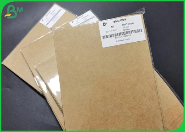 Strong A3 A4 size 200gsm Food grade approved brown kraft liner paper board sheet Strong A3 A4 size 200gsm Food grade approved brown kraft liner paper board sheet