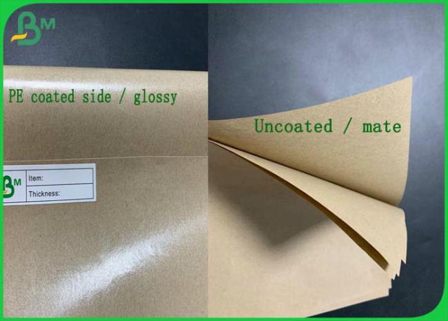 Greaseproof 140g + 15g Glossy PE Coated Kraft Paper In Roll 790mm Greaseproof 140g + 15g Glossy PE Coated Kraft Paper In Roll 790mm