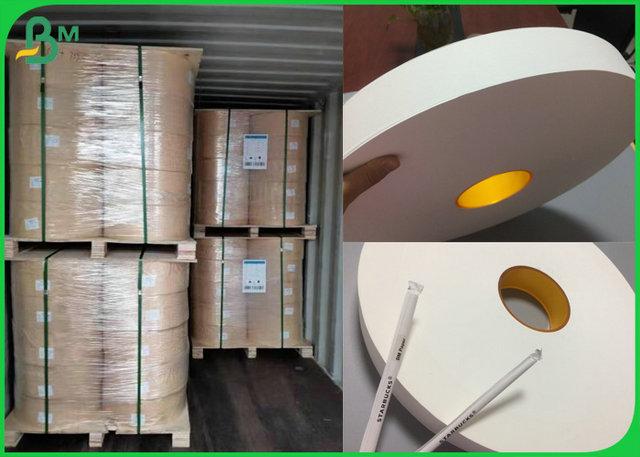 28gr Foodgrade White Single Straw Wrapping Paper 28mm 29mm Virgin Pulp Material 28gr Foodgrade White Single Straw Wrapping Paper 28mm 29mm Virgin Pulp Material