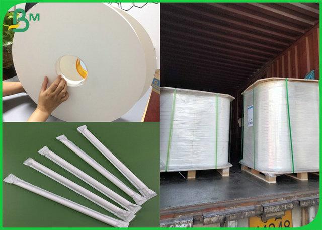 27mm 28mm White Color Packaging Paper 28gsm Food Grade Suit For Wrapping Straws 27mm 28mm White Color Packaging Paper 28gsm Food Grade Suit For Wrapping Straws