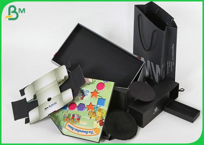 Recyclable Black Cardboard Roll For Name Card Smooth Printing 300g 350g Recyclable Black Cardboard Roll For Name Card Smooth Printing 300g 350g