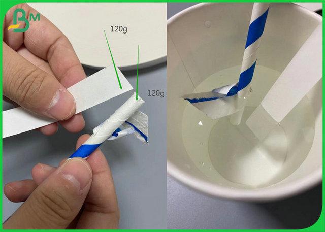 Good Water Repellency 120Gr White Kraft Paper Roll 14mm 13.5mm For Disposable Straws Good Water Repellency 120Gr White Kraft Paper Roll 14mm 13.5mm For Disposable Straws