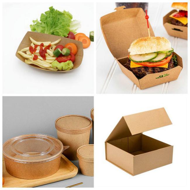 Manufacturer 300gsm Brown Kraft Paper PE Coated For Take Away Lunch Box Manufacturer 300gsm Brown Kraft Paper PE Coated For Take Away Lunch Box