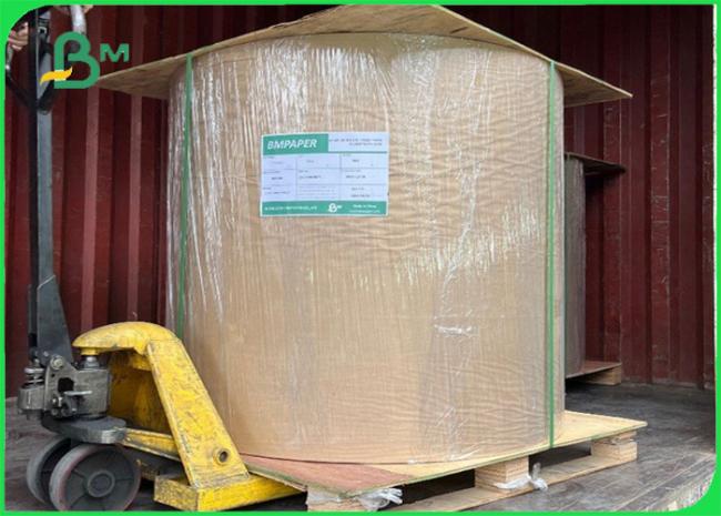 Strong Quality 90gsm Thick Extensible Brown Kraft Paper Rolls For Cement Bags Strong Quality 90gsm Thick Extensible Brown Kraft Paper Rolls For Cement Bags