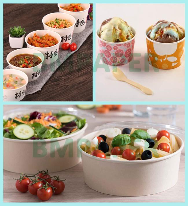 240GSM + 2PE 18GSM Coated Paper For Salad Bowl 97mm 110mm Waterproof 240GSM + 2PE 18GSM Coated Paper For Salad Bowl 97mm 110mm Waterproof