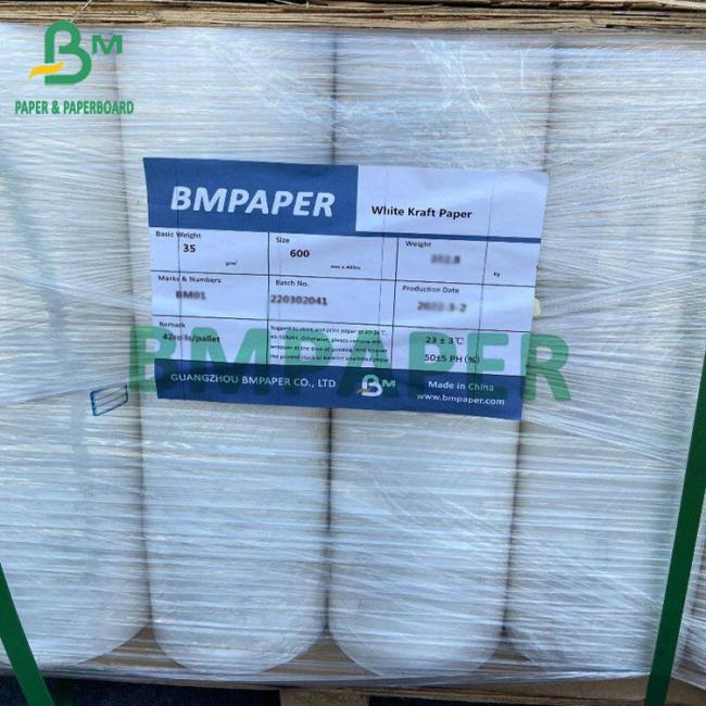 30g 35g White Kraft Paper Food Grade Paper Roll | 35cm Roll Wide | Customized Size 30g 35g White Kraft Paper Food Grade Paper Roll | 35cm Roll Wide | Customized Size