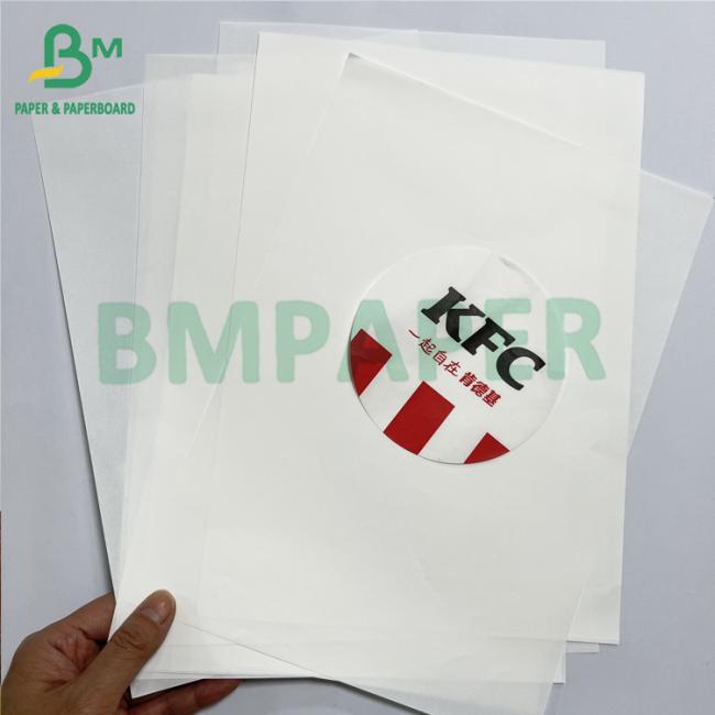 Snack Bag Paper 35gsm 38gsm Wrap Food White Greaseproof Paper Snack Bag Paper 35gsm 38gsm Wrap Food White Greaseproof Paper