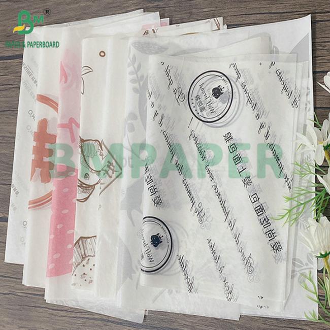 White 38gsm 40gsm GreaseProof Paper For Fried Foods Wrapping 106cm Roll White 38gsm 40gsm GreaseProof Paper For Fried Foods Wrapping 106cm Roll