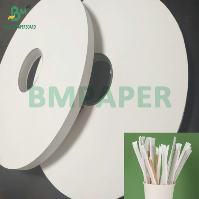 Smooth High Strength 24gsm 28gsm White Kratf Paper For Straw Wrapping Smooth High Strength 24gsm 28gsm White Kratf Paper For Straw Wrapping