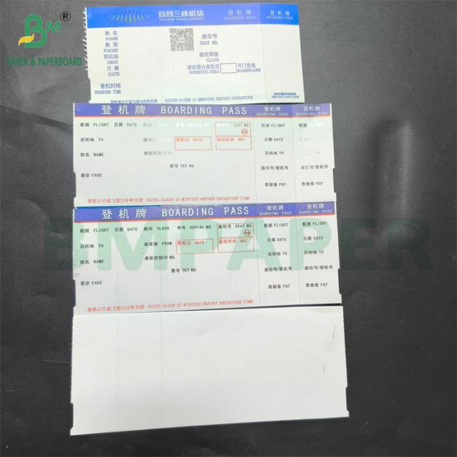 White Blank Printable Boarding Pass Card 175gsm 18.8 X 8.3cm Serrated White Blank Printable Boarding Pass Card 175gsm 18.8 X 8.3cm Serrated