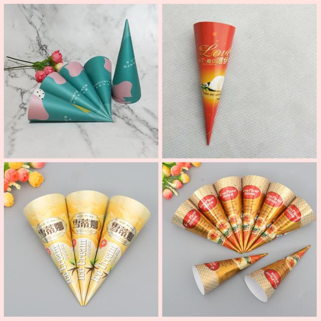 One Side Coated White Paper Food Cone Paper For Ice Cream 80gsm One Side Coated White Paper Food Cone Paper For Ice Cream 80gsm
