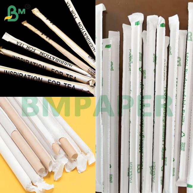 22-53mm White Food Safe Straw Packing Kraft Paper Rolls Printable 22-53mm White Food Safe Straw Packing Kraft Paper Rolls Printable