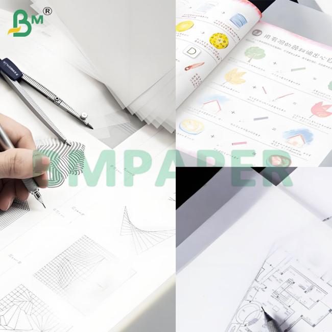 HIgh Precision 53-285 GSM Semi-transparent Wide Format Paper Roll HIgh Precision 53-285 GSM Semi-transparent Wide Format Paper Roll