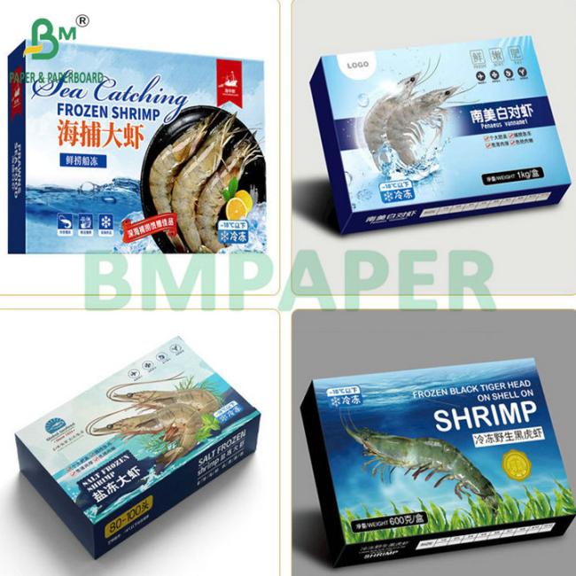 Waterproof 275gsm 325gsm PE Coated Freezer Cardboard For Frozen Shrimp Box Waterproof 275gsm 325gsm PE Coated Freezer Cardboard For Frozen Shrimp Box