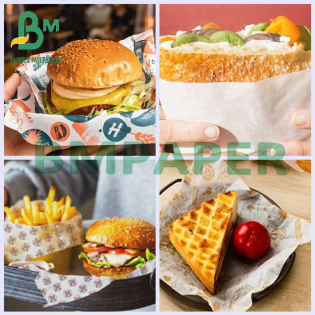 30grs 800mm Blank Grease Resistant Paper For Fried Food Packaging 30grs 800mm Blank Grease Resistant Paper For Fried Food Packaging