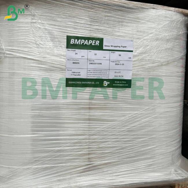24gsm 28gsm Straw Wrapping Paper For Drinks Industry 29MM 33MM High Strength 24gsm 28gsm Straw Wrapping Paper For Drinks Industry 29MM 33MM High Strength