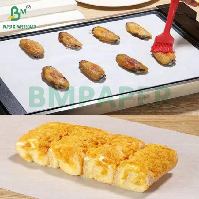 Food Grade 40gsm 50gsm Silicone Oven Baking Paper White Greaseproof Food Grade 40gsm 50gsm Silicone Oven Baking Paper White Greaseproof
