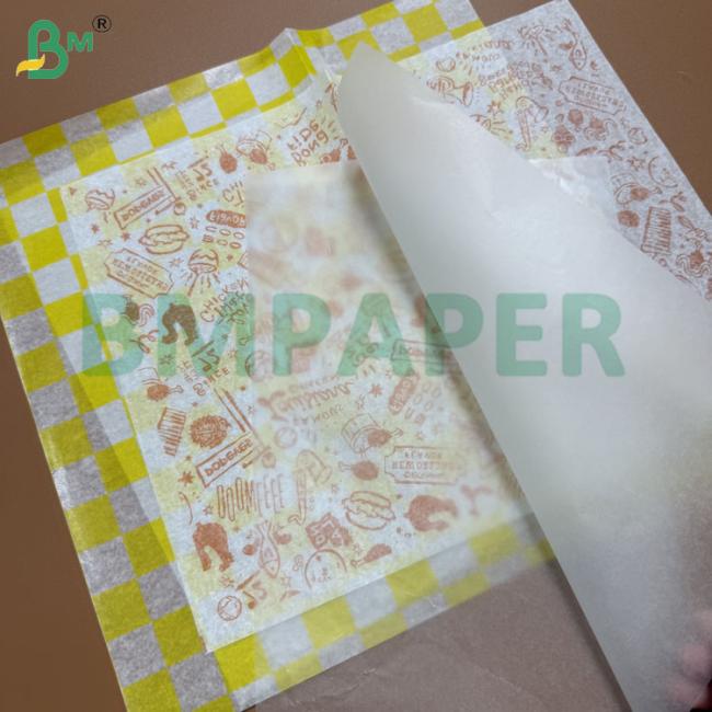 30g 33g Single Sided Food Grade Wax Coated White Wrapping Paper For Hamburger Wrappers 30g 33g Single Sided Food Grade Wax Coated White Wrapping Paper For Hamburger Wrappers