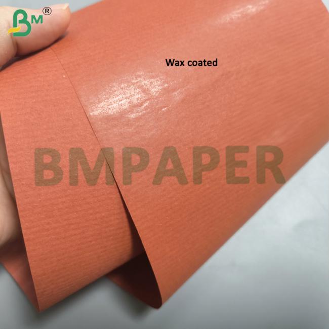 Red Striped Single Sided Wax Coated Kraft Paper 37gsm 42gsm For Wrapping Fruits Red Striped Single Sided Wax Coated Kraft Paper 37gsm 42gsm For Wrapping Fruits