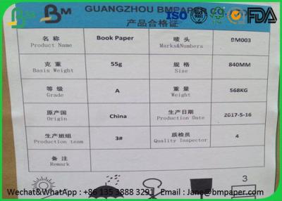 中国 反型の処置のジャンボ ペーパー ロール、ノートのための規則的なとらわれのペーパー 販売のため