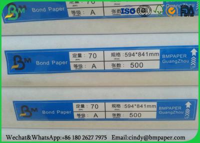 China Papel bond branco liso para o tamanho de A1 A2, resma que embala o papel de 80gsm Woodfree à venda