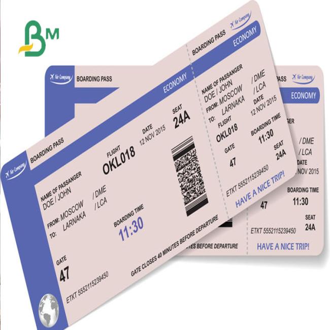 High Whiteness 787*1092mm/889*1194mm Shiny paper for Boarding Pass High Whiteness 787*1092mm/889*1194mm Shiny paper for Boarding Pass