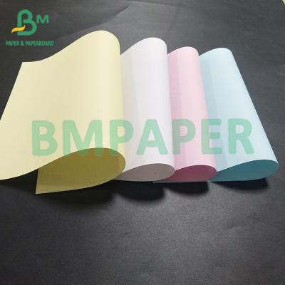 中国 60gsm Yellow Green pink Carbonless copy paper  CB CFB CF Rolls packing 販売のため