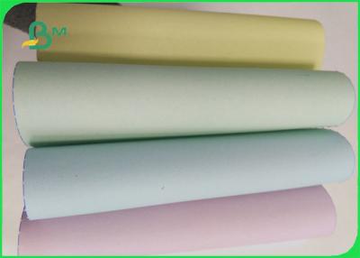 China 55 / 50 / 55 Gsm Offset Printing Copier Paper Rolls , Ncr 5 Colored Paper Jumbo Roll for sale