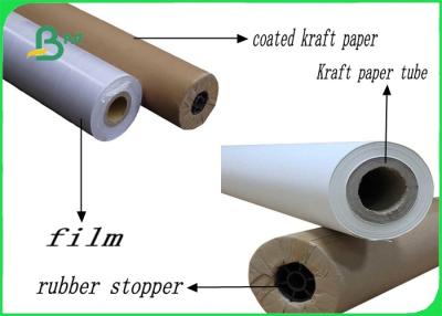 China 48 Inch 20lb / 75gsm Eco - Friendly Safe Strength Plotter Paper Roll For Hp Printer for sale