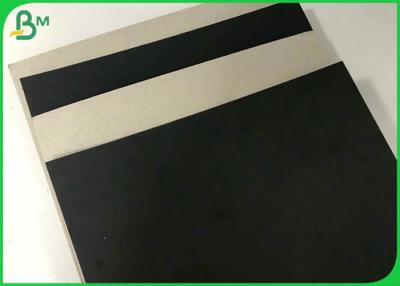 China 1.5MM 2MM Black Laminated Paper Cardboard With Gray Without Lamination Back for sale