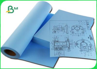 China 80gsm Inkjet CAD Plotter Paper Roll Double Side Blue For Clear Images for sale