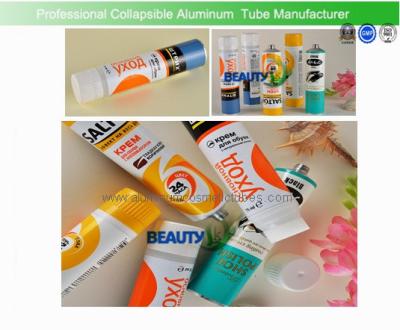 China Shoe Oil Aluminum Empty Cosmetic Tubes 50ml Light weight Corrosion resistant for sale