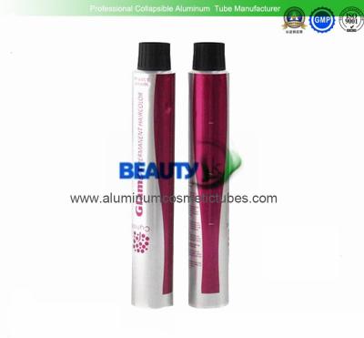 China Beauty Empty Aluminum Squeeze Tubes , Hair Color Cream Collapsible Tubular Containers for sale