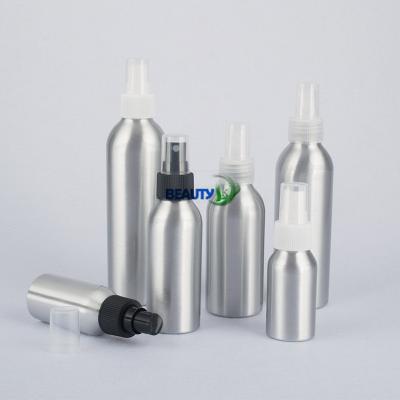 China Empty metal cosmetic Packaging refillable aluminum hair salon Fine Mist Spray Bottles for sale