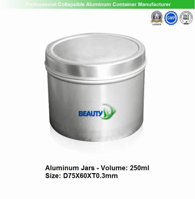 China Original Aluminum color 250ml Cosmetic Packaging Face Body Care Cream Empty Aluminum Container Jars for sale